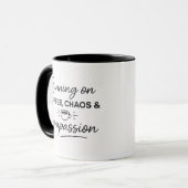 Grappige verpleegster nachtdienst cafeïne mok (Voorkant links)