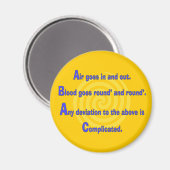 Grappige verpleegster of respiratoire therapie ges magneet (Voorkant / Achterkant)