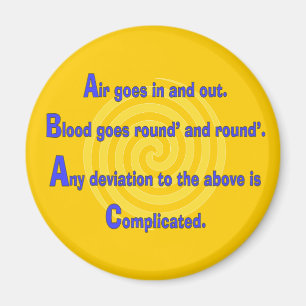 Grappige verpleegster of respiratoire therapie ges magneet