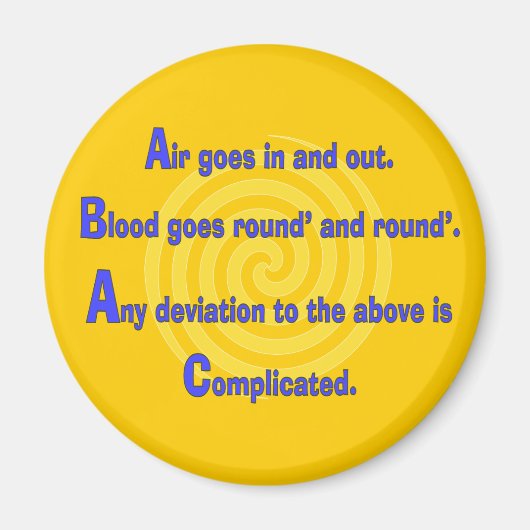 Grappige verpleegster of respiratoire therapie ges magneet (Voorkant)