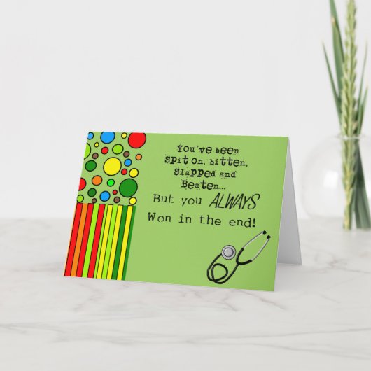 Grappige verpleegster pensioen Kaart #5 (Voorkant)