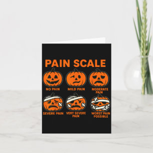 Grappige Verpleegster Pijn Schaal Halloween Medisc Kaart