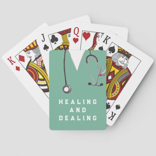 Grappige verpleegster pokerkaarten (Achterkant)