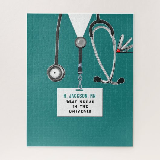 Grappige verpleegster puzzel (Verticaal)