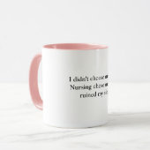 Grappige verpleegster quote mok (Voorkant links)