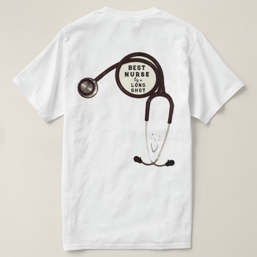 Grappige Verpleegster T-shirt (Design achterkant)