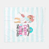 Grappige verpleegster tekst met grote injectienaal fleece deken (Voorkant (Horizontaal))