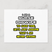 Grappige Verpleegster Verloskundige T-shirts en ge Briefkaart (Voorkant)
