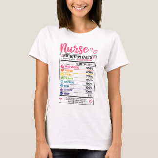 Grappige Verpleegster Voedingsfeiten T-shirt