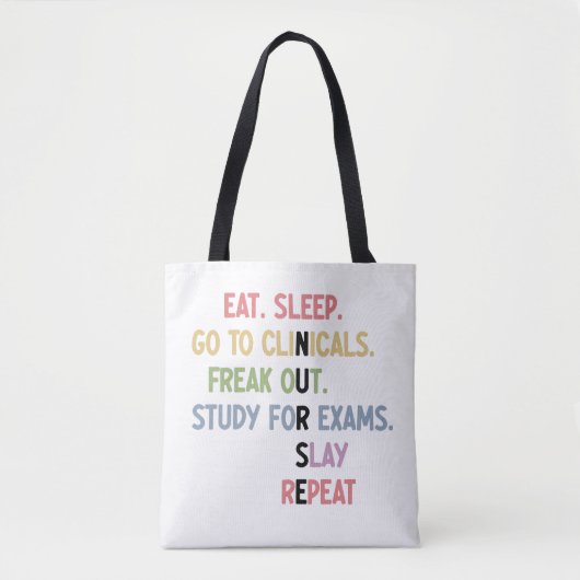 Grappige verpleegsterschool student Toekomstige ve Tote Bag (Voorkant)
