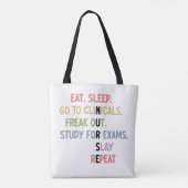 Grappige verpleegsterschool student Toekomstige ve Tote Bag (Achterkant)