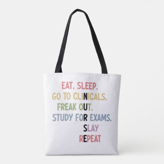 Grappige verpleegsterschool student Toekomstige ve Tote Bag (Achterkant)