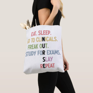 Grappige verpleegsterschool student Toekomstige ve Tote Bag