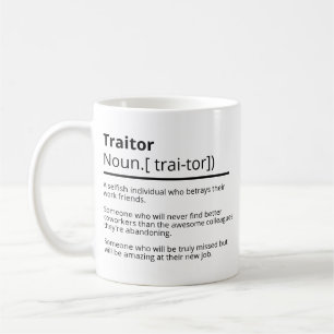 Grappige verrader gepersonaliseerde afscheid mok- koffiemok