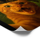 Grappige Verraste Ed Kat Selfie Met Bigfoot T-rex Poster (Hoek)