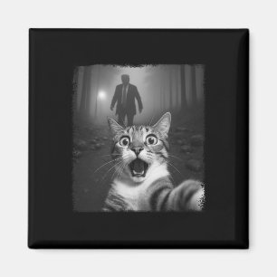 Grappige Verraste Kat Selfie Geschokt Door Trump M Magneet