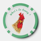 Grappige Verraste Rooster Poker Chips - Aangepaste (Achterkant)