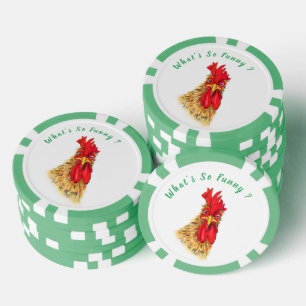 Grappige Verraste Rooster Poker Chips - Aangepaste
