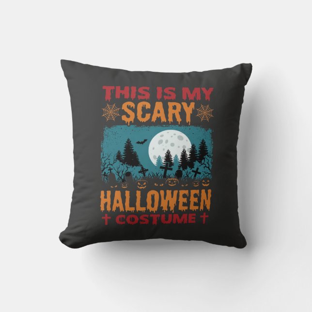 Grappige Verschrikkelijke Halloween Kostuum Kerkho Kussen (Voorkant)