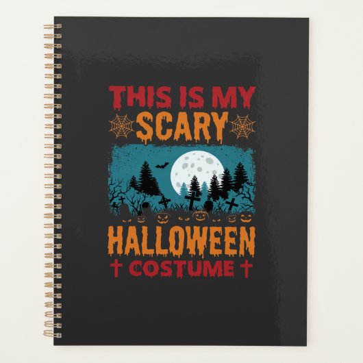 Grappige Verschrikkelijke Halloween Kostuum Kerkho Planner (Voorkant)