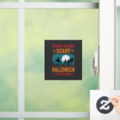 Grappige Verschrikkelijke Halloween Kostuum Kerkho Raamsticker (Huis)