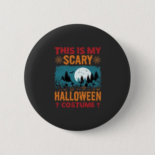 Grappige Verschrikkelijke Halloween Kostuum Kerkho Ronde Button 5,7 Cm (Voorkant)