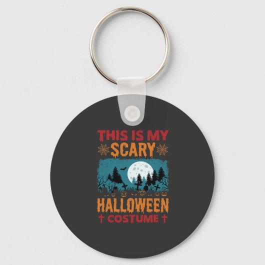 Grappige Verschrikkelijke Halloween Kostuum Kerkho Sleutelhanger (Voorkant)