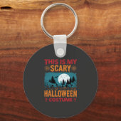 Grappige Verschrikkelijke Halloween Kostuum Kerkho Sleutelhanger (Voorkant)