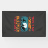 Grappige Verschrikkelijke Halloween Kostuum Kerkho Spandoek (Horizontaal)
