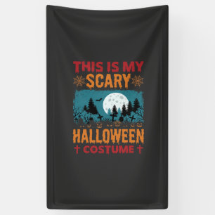Grappige Verschrikkelijke Halloween Kostuum Kerkho Spandoek