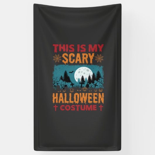 Grappige Verschrikkelijke Halloween Kostuum Kerkho Spandoek (Verticaal)