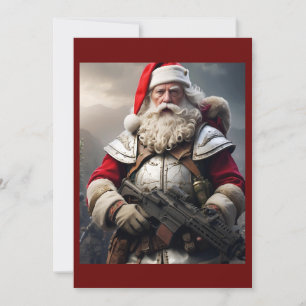 Grappige Verschrikkelijke Kerstman Stoute Lijst Feestdagenkaart