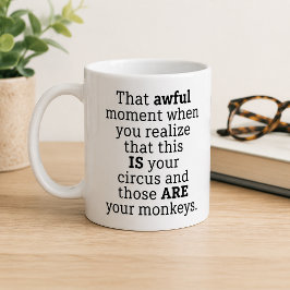 Grappige verschrikkelijke moment koffiemok kantoor