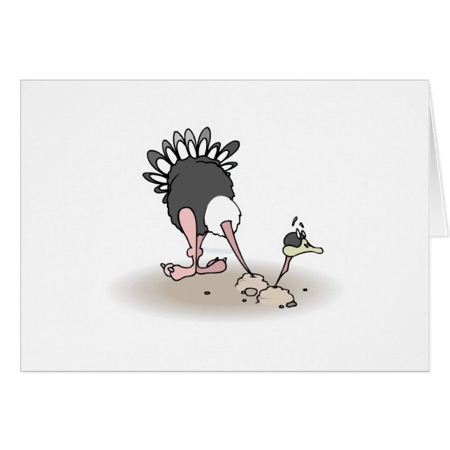 grappige verstopte struisvogel (Voorkant Horizontaal)