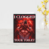 Grappige verstopte wc alpha wolf meme brainrot kaart (Gele Bloem)