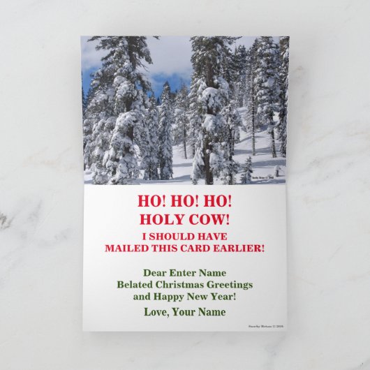 Grappige vertraagde kerstkaart kaart (Binnen)