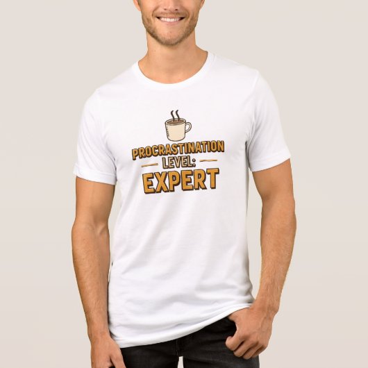 Grappige "Vertragingsexpert" Tri-Blend Shirt (Voorkant)