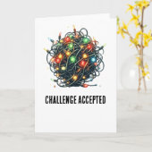 Grappige verwarde kerstverlichting: uitdaging geac kaart (Gele Bloem)