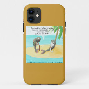 Grappige Verwarde Vis Op Woestijn Eiland iPhone 5 11 Hoesje