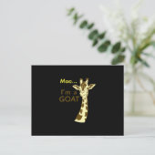 Grappige Verwarrende Giraffe Loet Ik ben een Geit Briefkaart (Staand voorkant)