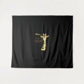 Grappige Verwarrende Giraffe Loet Ik ben Een Geit Wandkleed (Voorkant (horizontaal))