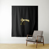 Grappige Verwarrende Giraffe Loet Ik ben Een Geit Wandkleed (In situ)