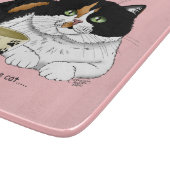 Grappige Verwende Schotse Kat Voer Kat Roze Snijplank (Hoek)