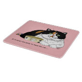 Grappige Verwende Schotse Kat Voer Kat Roze Snijplank (Hoek)