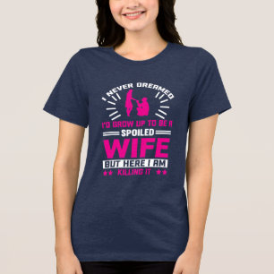 Grappige verwende vrouw woordkunst  Tri-Blend shirt