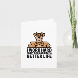 Grappige verwendigde hond citaat bank illustratie feestdagen kaart
