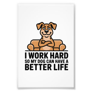 Grappige verwendingshond quote bank illustratie foto afdruk
