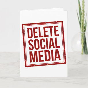 Grappige Verwijder Sociaal Media Anti Internet Min Kaart