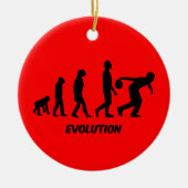 grappige verzameling evolutie keramisch ornament (Voorkant)
