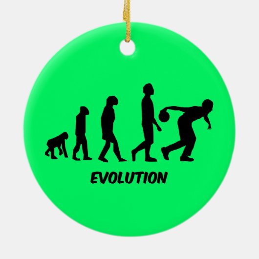 grappige verzameling evolutie keramisch ornament (Achterkant)